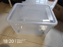禧天龙塑料衣物收纳箱玩具整理箱车载储物箱55L 透明 3个装 带轮 实拍图