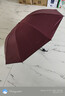 加固折叠雨伞手动结实耐用黑胶晴雨伞两用遮阳防晒学生雨伞 酒红-加大号110cm黑胶防晒款10骨 实拍图
