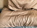 京东京造 60支长绒棉轻奢贡缎枕套 100%纯棉枕头套 48x74cm 一对装 香槟色 实拍图