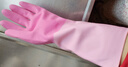 美丽雅手套洗碗加厚洗衣厨房家务清洁防水防滑耐用乳胶中号2双 实拍图