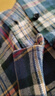 春秋季纯棉格子衬衫男长袖中年休闲宽松磨毛爸爸装全棉大码衬衣 R2-813 3XL (43) 实拍图