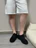 安踏一脚蹬男鞋2026春夏新款健步鞋男透气懒人拖鞋轻便休闲运动鞋子男 【店长推荐春夏季新款-软底网面透气】黑 43 实拍图