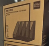 得力（deli）四联金属桌面文件框栏书立架 办公室桌面档案收纳盒多层资料架子网状镂空文件置物架 黑色78986 实拍图
