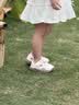 基诺浦（ginoble）儿童学步鞋2026年夏季新款透气凉鞋1-8岁男女童鞋宝宝鞋子GW1919 棉白_晓橙_玫瑰粉 25.5 160mm 适合脚长156-165mm 实拍图