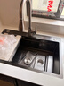 四季沐歌厨房水槽纯手工大单槽L8系列5MM加厚304不锈钢抗菌集渣洗菜盆75 实拍图