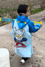 幸福玛丽（Cheerful Mario）奥特曼儿童雨衣男童2024防水全身带书包位宝宝小孩幼儿园上学雨披 实拍图