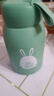 【京东物流送货上门】萌萌兔卡通水杯女牛奶玻璃杯创意便携杯子 绿色萌萌兔 330ml 1只 实拍图