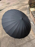 爱上雨24骨长柄雨伞男士大号自动暴雨专用伞加固结实抗风定制直杆大伞男 全纤维中棒-加大-24骨经典黑 实拍图