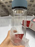 富光男女士双层玻璃杯 高硼硅玻璃304茶隔水杯子 带茶隔泡茶杯400ml 实拍图
