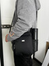 七匹狼斜挎包单肩包男士休闲包商务帆布包大容量包男小背包挎包通勤挂包 黑色小号 实拍图