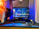 鹿为显示器增高架多功能台式电脑桌笔记本电脑支架显示屏抬高收纳架RGB炫彩灯光 无线充快充ZGC091-JD 实拍图