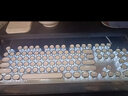 前行者（EWEADN）TK100朋克机械键盘电竞游戏有线台式电脑笔记本外接办公打字复古外设吃鸡104键 白色混光青轴 实拍图