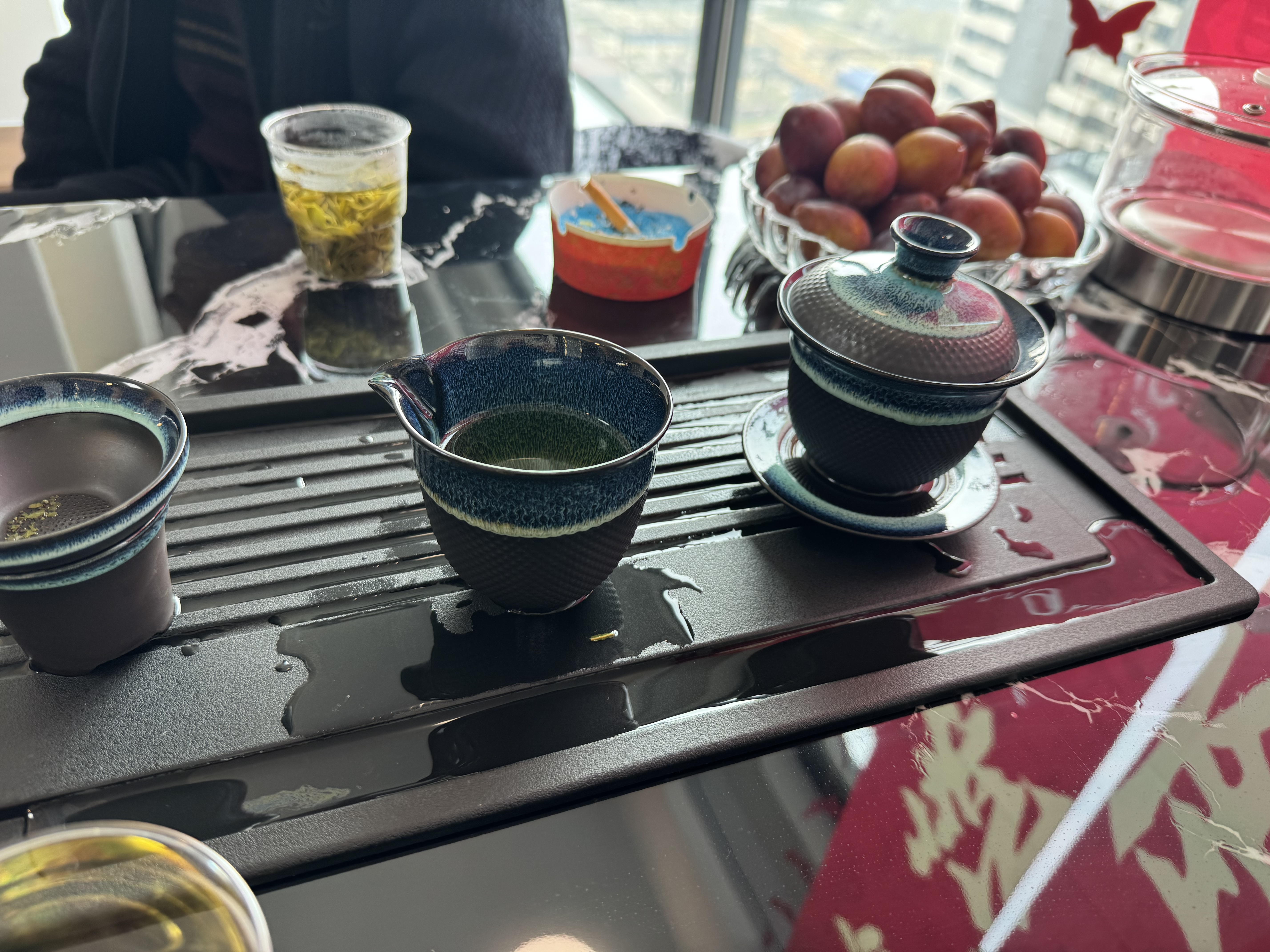 汉帝唐韵 高档天目釉建盏茶具套装家用整套泡茶陶瓷盖碗茶杯办公室会客功夫茶具 星空茶壶套组 11件 实拍图