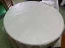 京东京造大白桌布圆形餐桌布防水防油酒店餐厅食堂大圆桌台布 圆形220cm 实拍图