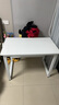 馨美凯电脑桌台式家用简易书桌办公桌简约现代工作台租房卧室学习写字桌 【单桌1.6cm厚桌面】白架+暖白色 长100cm*宽60cm*高74cm 实拍图