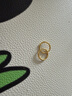 六福珠宝 黄金耳环圆环形足金耳圈耳饰520礼物 计价G01G0009DS 约1.59克 实拍图