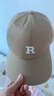 【热巴同款】加大棒球帽帽子男女大头围显脸小春夏字母百搭棒球帽 刺绣款-卡其 实拍图