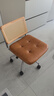 源氏木语升降电脑椅书房旋转椅办公椅仿真藤软包坐垫靠背休闲椅棕黄无扶手 实拍图