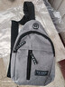 运动跑步包男休闲斜挎包手机包防泼水健身包女单肩包 灰色 实拍图