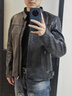 JEEP SPIRIT新款机车服纯头层牛皮真皮皮衣男摩托车骑行服可加护具外套男 黑色 3XL 晒单实拍图