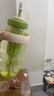 【京东物流】水杯冰霸吸管杯高颜值学生茶水分离大容量杯子 肚肚杯1个-浅绿色 实拍图