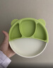 马博士宝宝餐盘硅胶婴儿学吃饭可拆分格儿童餐具辅食碗餐盘 绿色 实拍图