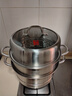 康巴赫蒸锅304不锈钢蒸笼食品级双层汤锅家用蒸煮炖燃气灶电磁炉通用 【加厚304不锈钢】 3层 30cm 实拍图