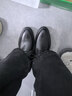 卡帝乐鳄鱼男鞋商务正装皮鞋男士真皮休闲软底软面系带上班大码内增高结婚鞋 XQLQHH3668黑色8厘米增高款 40 实拍图