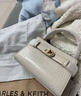 CHARLES&KEITH鳄鱼纹凯莉包手提斜挎婚包包女包生日礼物CK2-50270880-1 Ivory象牙色 S 实拍图