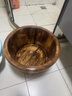 川柏香实木泡脚桶木桶洗脚盆木桶家用足浴桶泡脚木质香柏木碳化木制脚盆 26cm 【碳化无盖】+艾30 实拍图
