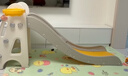 哈比树 儿童室内宝宝滑滑梯幼儿园多功能加长折叠滑梯篮框玩具月光白 实拍图