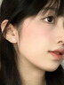 芯奢纯银999足银针蝴蝶耳钉女士耳骨钉高级耳环精致小巧养耳洞不过敏 一对+精美礼盒 实拍图