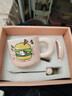 可爱fufu生日蛋糕马克杯带盖勺陶瓷杯送女生高颜值有意义生日礼物 【礼盒装】汉堡杯+盖+勺1个350ml 实拍图