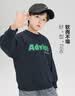 左西男童卫衣儿童圆领衣服春秋装2026新款男孩酷帅上衣 藏青色 130 实拍图