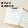 京东京造白豆腐镂空收纳篮杂物收纳筐橱柜卫浴收纳干湿两用3只装中号矮款 实拍图