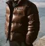 Abercrombie & Fitch男装25秋冬新款美式双拉链LOGO立领羽绒服外套132-5199 棕色 L (180/108A) 实拍图