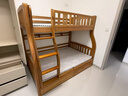 临稚胡桃木 儿童上下床实木高低床双层床上下铺床两层木床子母床 梯柜款 上铺宽1.3米下铺宽1.5米 实拍图
