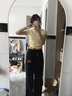 回力（Warrior）工装长裤女2026夏季新款潮流宽松高腰显瘦阔腿裤休闲双褶伞兵裤子 实拍图