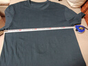 重磅纯棉短袖t恤男高档纯色印花休闲基础款内搭半袖打底衫 深蓝 M  105-125斤 实拍图