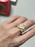 足银9999描金梅花活口戒指新中式国潮精致百搭纯银指环送女友礼物 描金梅花活口足银戒指  证书+礼盒 约6.2克 实拍图