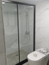 箭牌 黑色纳米整体淋浴房隔断一字形太空铝8MM钢化玻璃干湿分离浴室 定制款1.5-1.59M宽（一固一移） 晒单实拍图