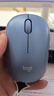罗技（Logitech）M221 轻音鼠标 无线鼠标 办公鼠标 对称鼠标 带无线微型接收器 雾霭蓝 实拍图