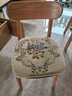 罗兰家纺 餐椅垫坐垫椅子凳子垫子可拆洗绑带椅垫 餐桌椅加厚实木餐椅座垫 花开富贵米色 45*43cm标准号 实拍图