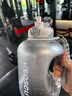恩尔美（nRMEi）运动水杯大容量夏耐高温tritan吨桶吨茶水分离男健身大肚水壶杯子 【进口tritan】渐变银2600ml【吸管直饮/茶仓/刻度】 实拍图