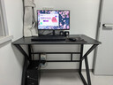 甄严选电脑桌台式电竞桌椅套装组合桌子办公家用桌学习桌书房书桌写字桌 【黑架+黑碳纤纹面】单桌100*60 实拍图