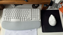 罗技（Logitech）Wave Combo 无线人体工学键鼠套装 垂直鼠标 无线蓝牙鼠标 办公键盘 无线键盘 蓝牙键盘 白色 实拍图