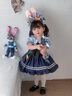 G.duck洛丽塔公主裙女童连衣裙夏季朱迪儿童裙子兔子警官生日蓬蓬裙春秋 朱迪裙子+裙撑 100 尺码2~3岁【 90-100cm】 实拍图