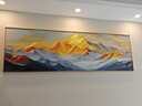 墨派（Mopai）手绘油画客厅装饰画肌理画沙发背景墙挂画奶油风横幅抽象大气壁画 日照金山 180x60cm手绘油画 实拍图