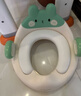 世纪宝贝（babyhood）儿童马桶圈男女宝宝坐便器马桶辅助便圈PVC软坐垫 小兔子 薄荷绿 实拍图