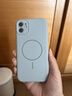 奶小鸭（NEYAA）适用苹果11手机壳 iphone11保护套镜头全包超薄Magsafe磁吸充电液态硅胶防摔简约男女款 远峰蓝 实拍图